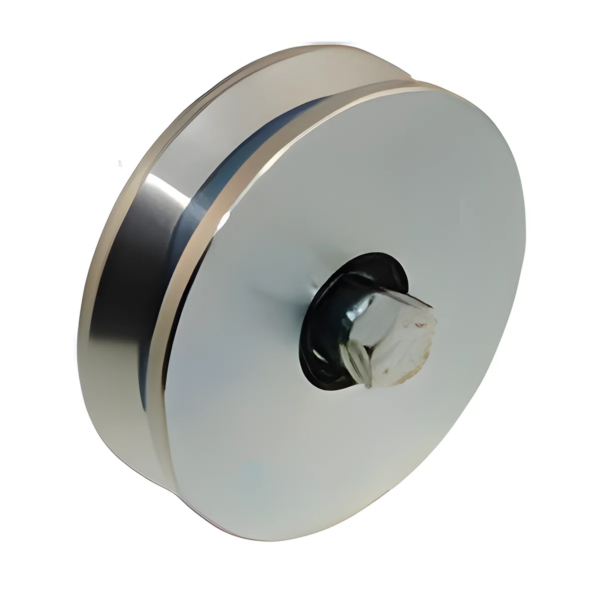 Sliding Gate Wheel 90mm Ø U Groove 2 Bearings - Gal Steel