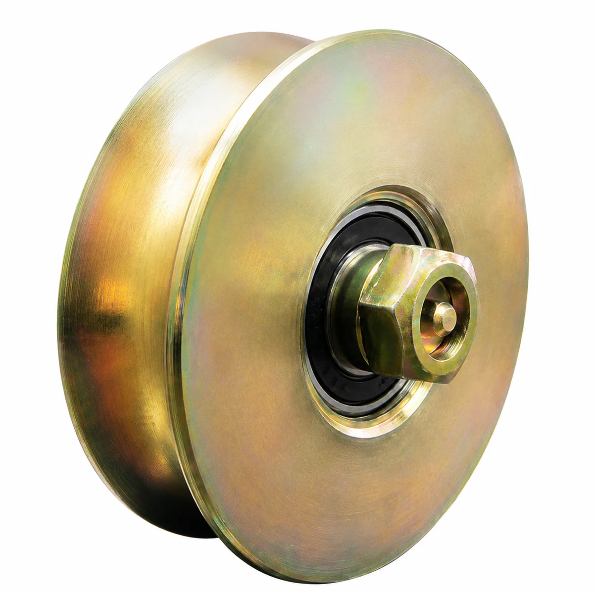Sliding Gate Wheel 160mm Ø U Groove 2 Bearings - Lubricating